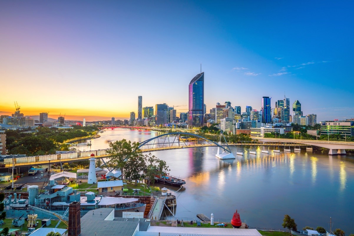 view of brisbane river and buildings